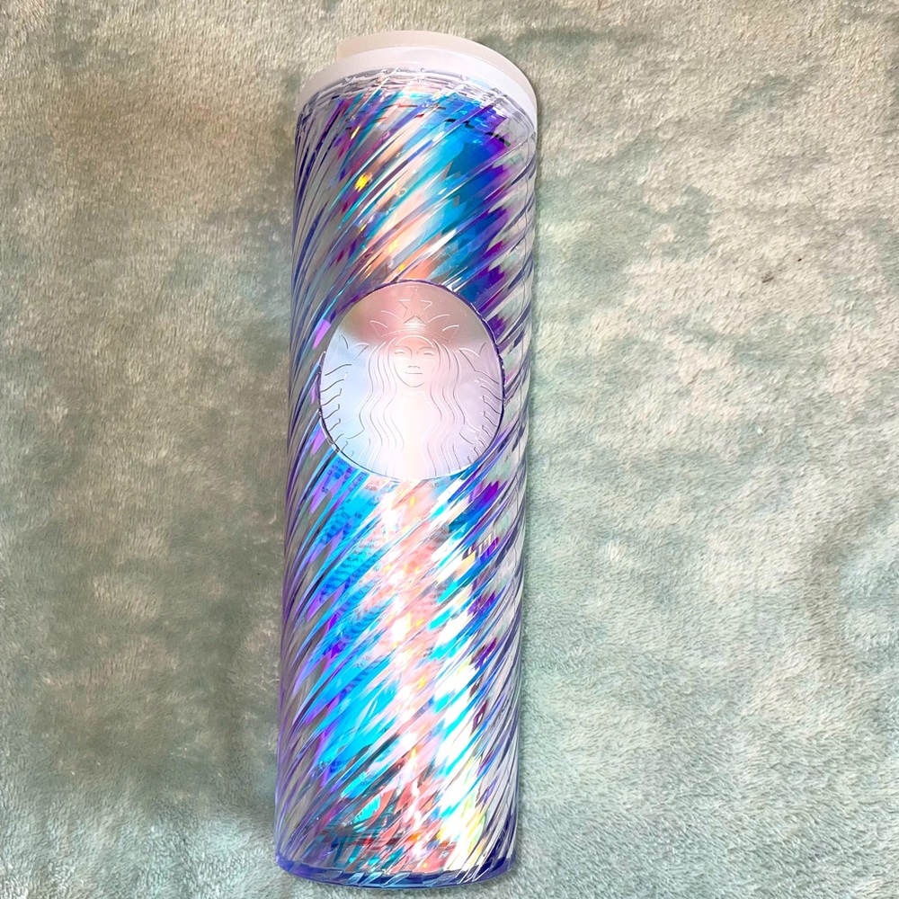 Starbucks 2022 shimmer swirl coffee mug with lid